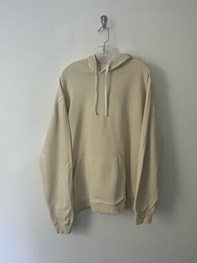 Taylor Stitch Organic Cotton Pullover Hoodie Light Beige 46 XXL